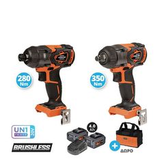 ΠΑΛΜΙΚΟ ΚΑΤΣΑΒΙΔΙ+ΜΠΟΥΛΟΝΟΚΛΕΙΔΟ BRUSHLESS ΣΕΤ 20V 2X4.0AH US105-24SB KRAUSMANN US105-24SB