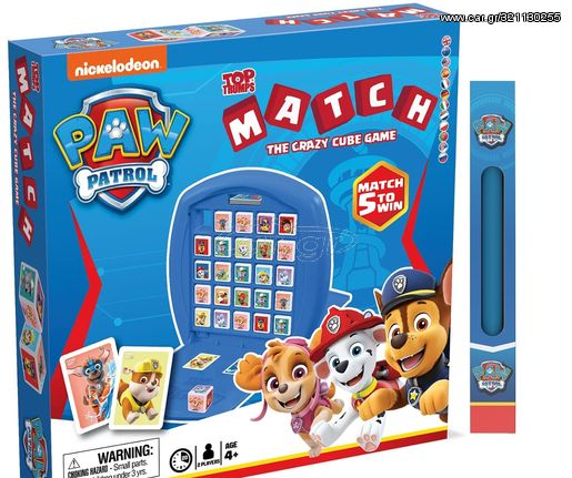 Παιχνιδολαμπάδα Winning Moves Επιτραπέζιο Παιχνίδι Top Trumps Match - Paw Patrol για 2 Παίκτες 4+ Ετών (WM00680-ML1-6) 5036905040723