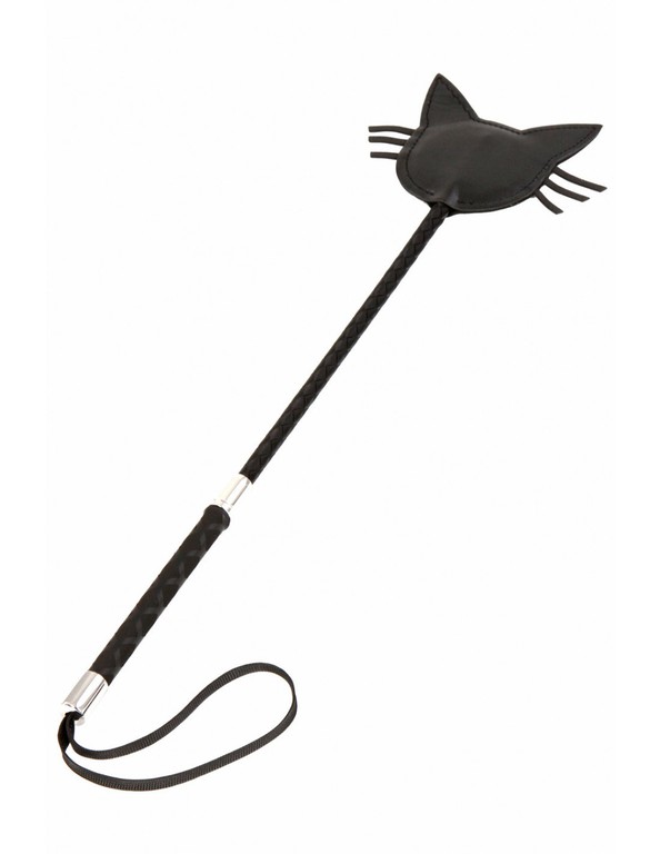 BDSM Καμτσίκι Kitty 50 cm - Μαύρο