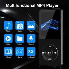 Lettore Mp4 Player 16GB, 2.4" OLED, με ηχείο, μαύρο