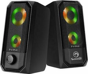 Marvo Scorpion SG-265 Ηχεία Υπολογιστή 2 με RGB Φωτισμό και Ισχύ 6W σε Μαύρο Χρώμα Marvo Scorpion SG-265 Ηχεία Υπολογιστή 2 με RGB Φωτισμό και Ισχύ 6W σε Μαύρο Χρώμα