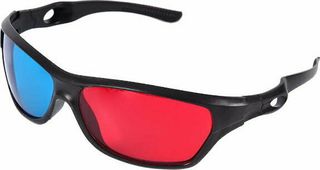 Γυαλιά 3D Με Μαύρο Πλαίσιο "Τύπου Μάσκας" (Κόκκινο/Κυανό) (OEM)