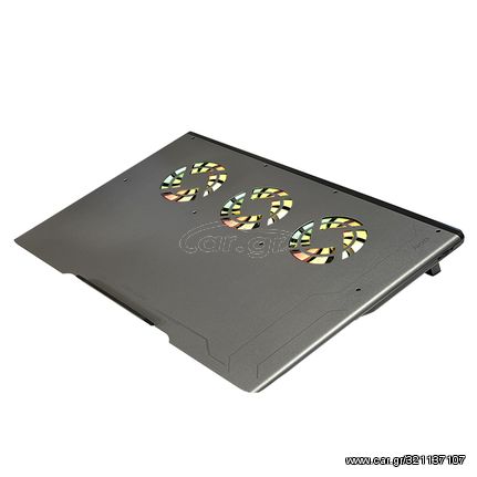 Notebook cooler για laptop μέχρι 17.3'' με  rainbow RGB τριπλό ανεμιστήρα 3x80mm Nod Cold Core 141-0188