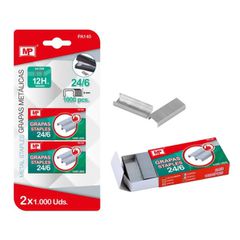 MP PA140 Ανταλλακτικά Συρραπτικού 24/6 2x 1000τμχ (Ασημί)
