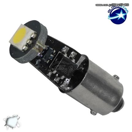 Λαμπτήρας LED Ba9s Can Bus με 1 SMD 5050 Ψυχρό Λευκό GloboStar 22000