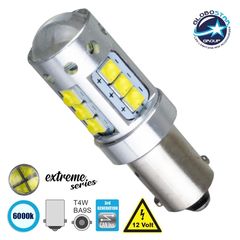 GloboStar® 81295 Λάμπα Αυτοκίνητου BA9S - T4W 3rd Generation Can-Bus Extreme Series LED 16 CREE XBD 15W 2115lm 360° DC 12V IP20 Ψυχρό Λευκό 6000K