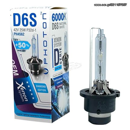 Λάμπα Xenon της Photon D6S 6000K 50 More Light Bulb 12-24V