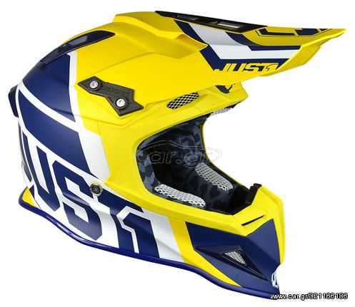 ΚΡΑΝΟΣ OFFROAD JUST1 J12 CARBON Helmet Unit Blue/Yellow Size 2XL...ΠΡΟΣΦΟΡΑ!!!