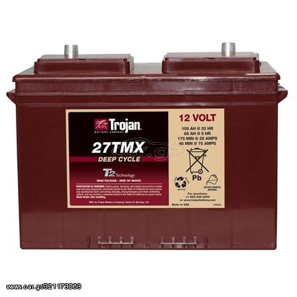 Μπαταρία  βαθειάς εκφόρτισης Trojan 27TMX  ,12 Volt