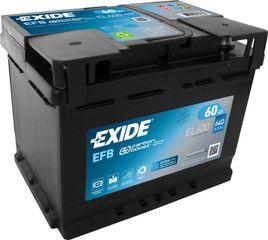 Μπαταρία αυτοκινήτου Exide  EL600  EFB  , 60Ah -640a, start-stop