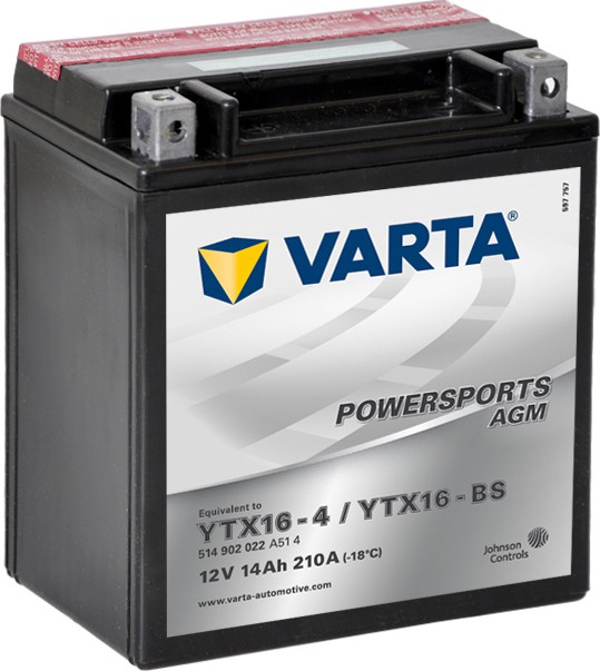 Μπαταρία Varta μοτοσυκλέτας ,YTX16-BS 14AH