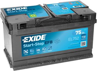Μπαταρία αυτοκινήτου Exide EL752 EFB , 75Ah start-stop
