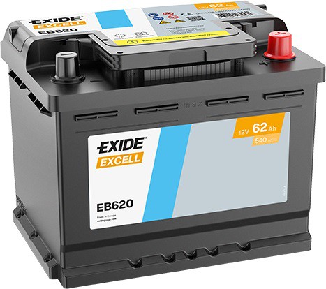 Μπαταρία Excell Exide EΒ620, 62Ah 540cca