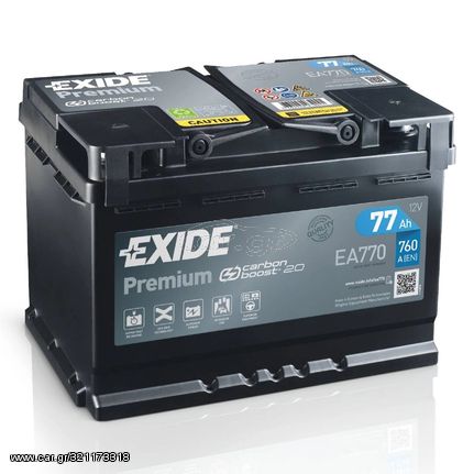 Μπαταρία  Exide  EA770, 77Ah 760cca