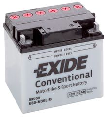 Μπαταρία μοτοσυκλέτας Exide E60-N30L-B,53030, 12V 30Ah