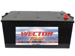 Μπαταρία βαθειάς εκφόρτισης Wector Agm 200 ,Solar - φωτοβολταϊκού ,200Ah