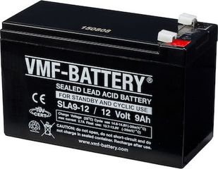 Επαναφορτιζόμενη μπαταρία ups,Vmf  SLA9-12,12V  9Ah F2