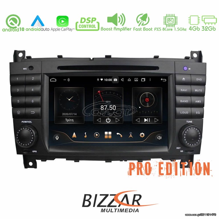 Bizzar Pro Edition Mercedes C Class W203 Facelift Android 10 8core Navigation Multimedia