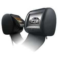 7" Προσκέφαλα με DVD/USB player σε Γκρί Χρώμα