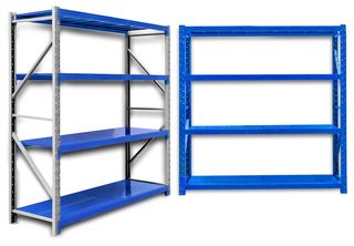 Ράφια Βαρέως Τύπου 250x200x60 Λευκό-Μπλε-thumb-1