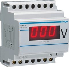 Βολτόμετρο Ψηφιακό 0-500V Hager SM501