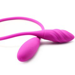 7-Speed Pink Rechargeable Double Vibrator 60 cm-thumb-2