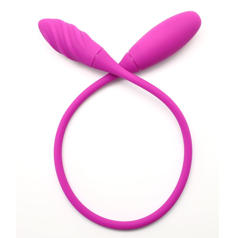 7-Speed Pink Rechargeable Double Vibrator 60 cm