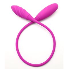 7-Speed Pink Rechargeable Double Vibrator 60 cm