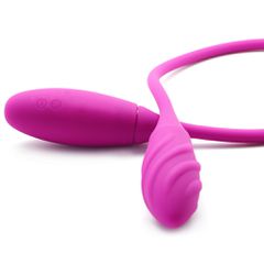 7-Speed Pink Rechargeable Double Vibrator 60 cm-thumb-4