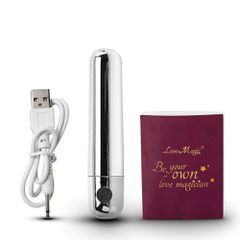 3.8" Silver 10-Speed USB Vibrating Bullet-thumb-6