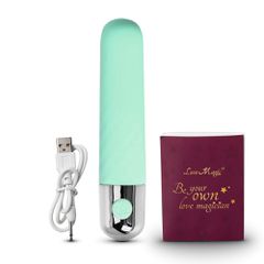 3.8" Green 10-Speed USB Silicone Vibrator-thumb-6