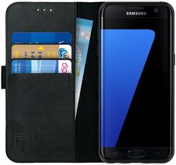 Rosso Rosso Deluxe Δερμάτινη Θήκη Πορτοφόλι Samsung Galaxy S7 Edge - Black (93475)