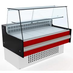 Ψυχόμενη Βιτρίνα Κρεοπωλείου για Δίσκους 60x40cm Με Μοτέρ 250x90x120cm Dominox VIA-259-20-1