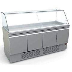 Ψυγείο Βιτρίνα Συντήρησης Ψαριών με Μοτέρ 184x70x130cm Dominox VFK-184-4G