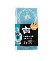 Θηλές Σιλικόνης Advanced Anti-Colic 2τμχ 6m+ Tommee Tippee