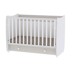Βρεφικό Κρεβατάκι 2 Επιπέδων Dream New 60x120 Lorelli Light Oak