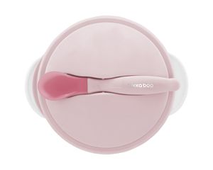 Μπόλ Με Κουτάλι Ανίχνευσης Θερμότητας Ρόζ Kikka Boo-thumb-1