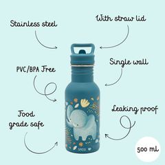 Sassi Παγούρι Ανοξείδωτου Ατσαλιού 500ml Chewy the Elephant-thumb-3