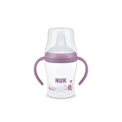 Nuk Perfect Match Εκπαιδευτικό Μπιμπερό Με Στόμιο Σιλικόνης & 2 Λαβές 6+m Hippo 150ml