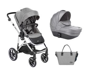 Stroller 2in1 with plastic carrycot Thea Light Grey - Kikka Boo