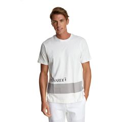 Trussardi Ανδρικό Κοντομάνικο T-shirt 52T00596/1T005381 σε Λευκό Χρώμα TRSTS5961T_W002