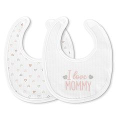 Βρεφικές Σαλιάρες Mε Velcro 2τμχ Newborn Natural Girl Lorelli