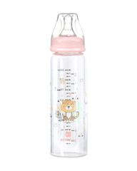 Γυάλινο μπιμπερό 240ml Savanna Ροζ - Kikka Boo