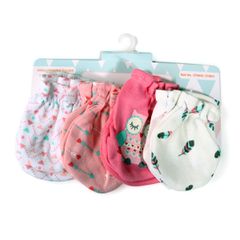 Βρεφικά Γαντάκια Σετ 4 τεμαχίων Baby Mittens Ροζ Cangaroo