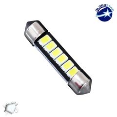 Σωληνωτός LED 39mm με 6 SMD 5630 Samsung Chip Λευκό 6000k GloboStar 40148