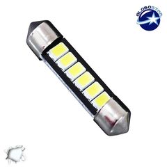 Σωληνωτός LED 42mm με 6 SMD 5630 Samsung Chip Λευκό 6000k GloboStar 40149