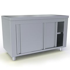 Ανοξείδωτο Ερμάριο με Συρόμενες Πόρτες 260x60x86cm Dominox ERS-266-87