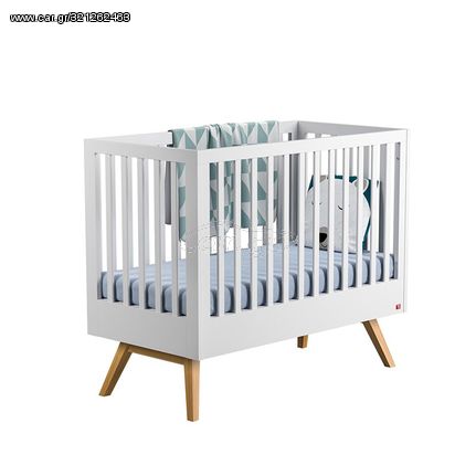 MEBLE VOX Βρεφικό κρεβάτι Nature Baby White/Oak 0.70 x1.40