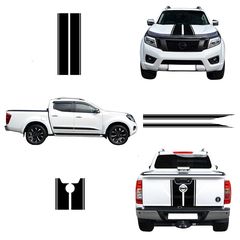 Nissan Navara (NP300) 2015+ Σετ Αυτοκόλλητο Fullbody [Shark Stripe]-thumb-1