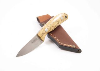 Casstrom Safari Mini Hunter Stabilised Curly Birch Stainless Steel-thumb-1